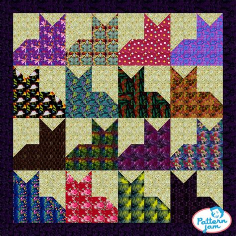 Printable Free Cat Quilt Block Patterns